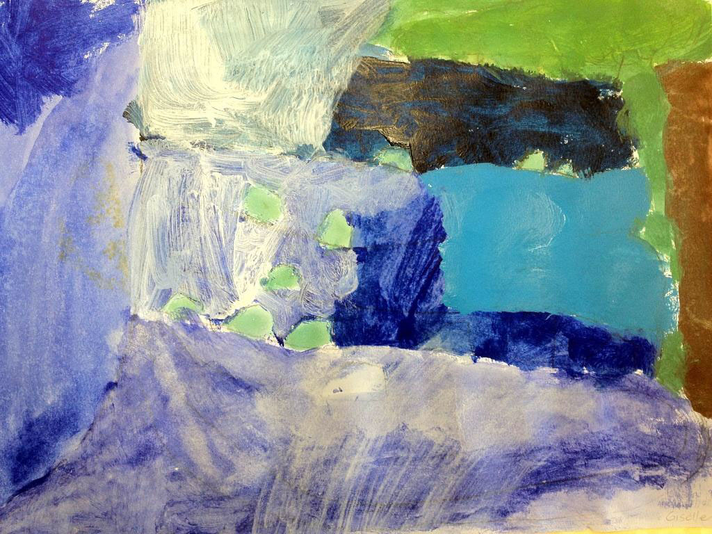 Course Artwork – Giselle, 6 years, "A Waterfall"